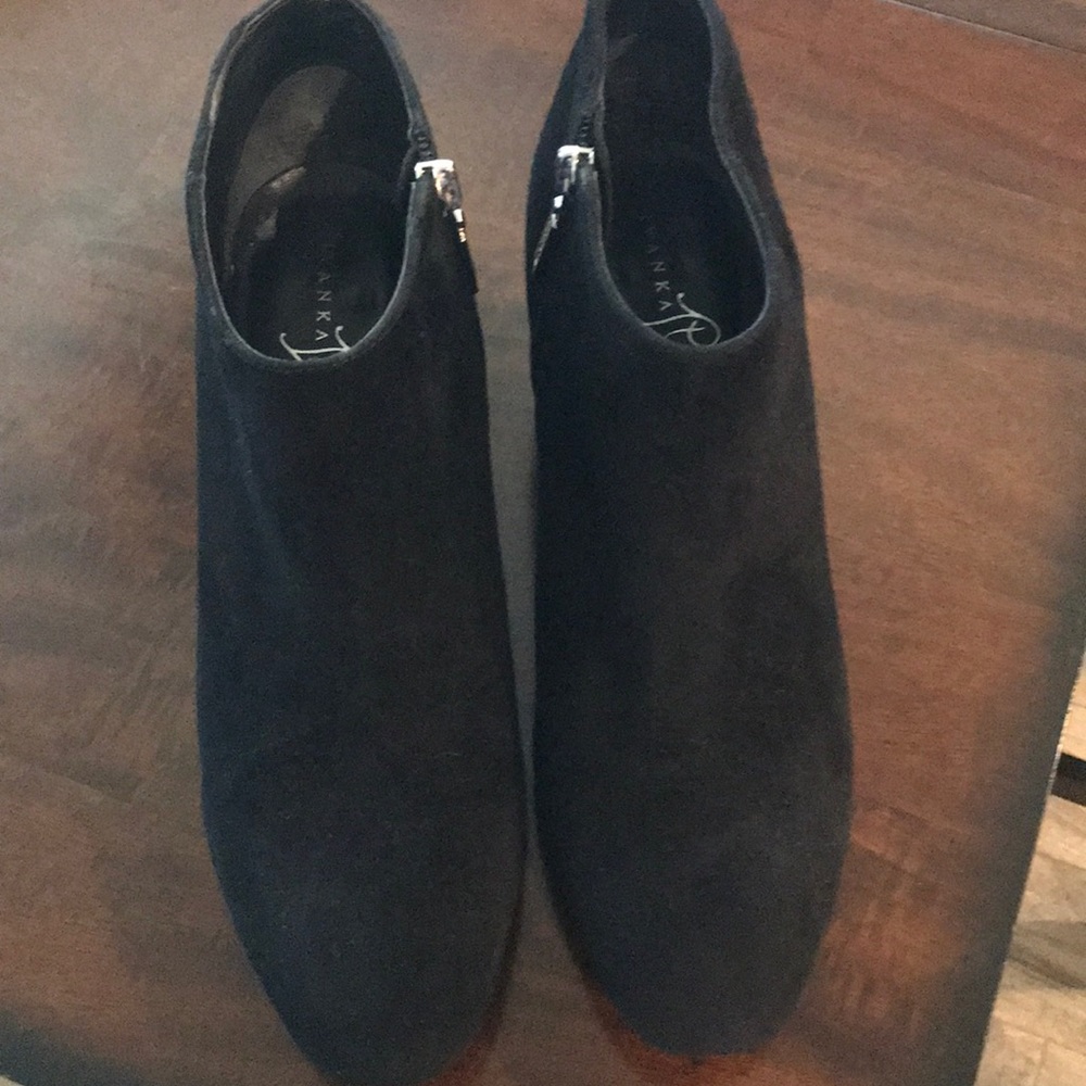 Black suede ankle boots